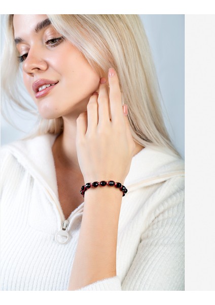 Makrome Örgülü Faset Kesim Oniks Doğaltaş Kadın Bileklik fırsatları