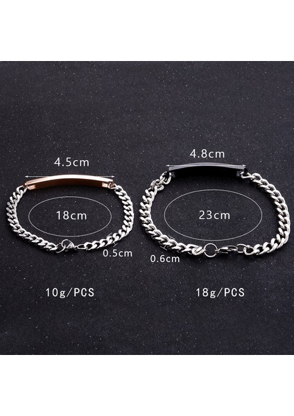 Kaplama Rose/black Plaka Üzeri Ingilizceonun Kralı - Onun Kraliçesi Yazılı 2li Bileklik Seti modelleri