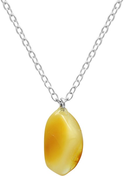 Doğal Form Sarı Renk Doğal Damla Taşlı Kolye fırsatları