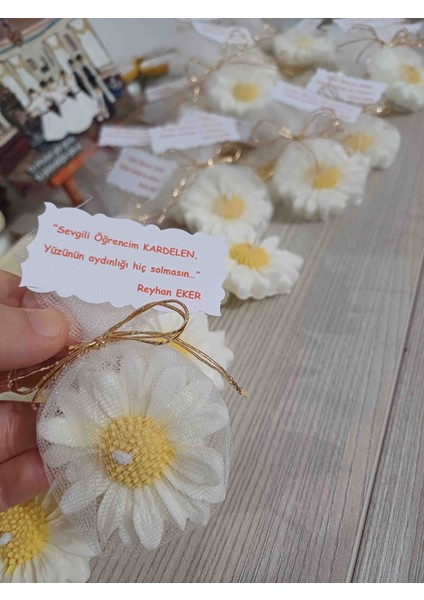 Papatya Mum 20 Adet, Düğün,nişan,kına,söz,bebek Mevlüd, Doğum Günü, Hediyelik Mum, Bebek Hediyelik