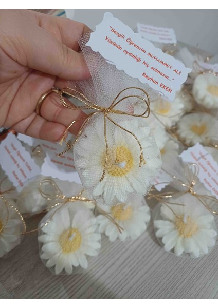 Papatya Mum 20 Adet, Düğün,nişan,kına,söz,bebek Mevlüd, Doğum Günü, Hediyelik Mum, Bebek Hediyelik modelleri