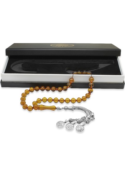 Kararmaz Metal Mecidiye Püsküllü Istanbul Kesim Sarı Ateş Kehribar Tesbih fiyatları