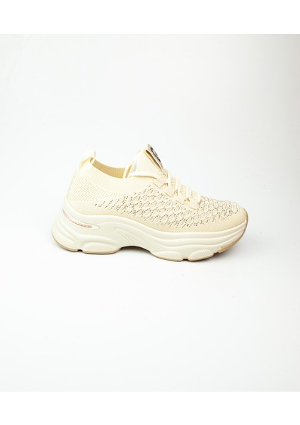 309 - 3 Bej Kadın Sneaker
