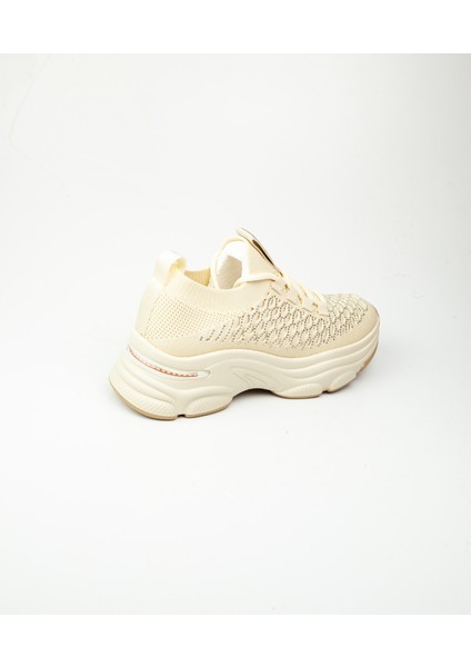 309 - 3 Bej Kadın Sneaker