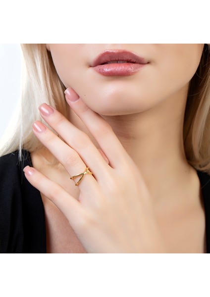 Cats Eye Tasarım Gold Renk Free Size 925 Ayar Gümüş Kadın Yüzük fırsatları