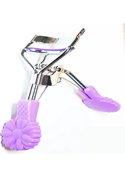 Lüks Papatya Serisi Kirpik Kıvırıcı 3 Kat Daha Güçlü Full Lash Curler Kirpik Kıvırma Aleti Mor Xlkk54