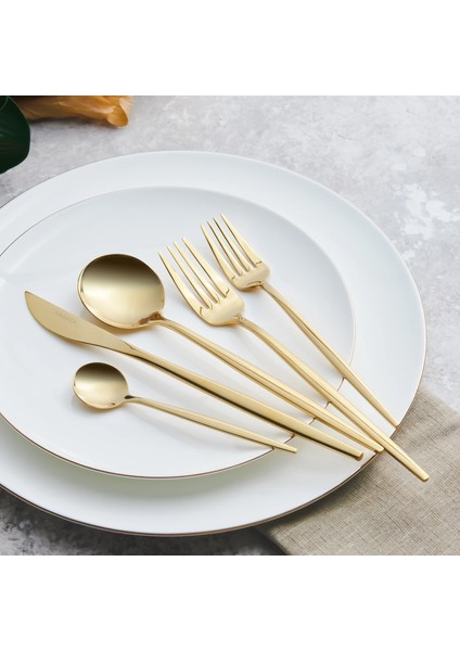 Orion Matte Gold 30 Parça 6 Kişiik Çatal Kaşık Bıçak Seti