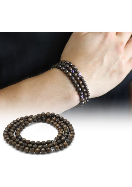 Hem Bileklik - Hem Kolye - Hem Tesbih 99LU Bronzite Doğaltaş Takı fiyatları