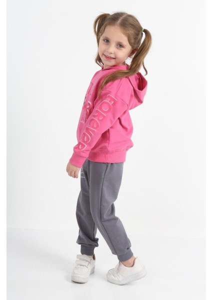 3563 3-7 YAŞ LITTLE FLOWER BASKILI 2İPLİK MEVSİMLİK KIZ TAKIM - KIZ ÇOCUK TAKIM fırsatları