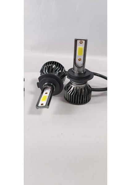 H7 V6SERİA LED Xenon Şimşek Etkili Beyaz Renkli Soğutma Fanlı Oto Ampul