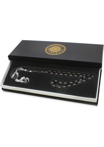 Kararmaz Metal Ayyıldız Püsküllü Arpa Kesim Turkuaz-Siyah Ateş Kehribar Tesbih modelleri