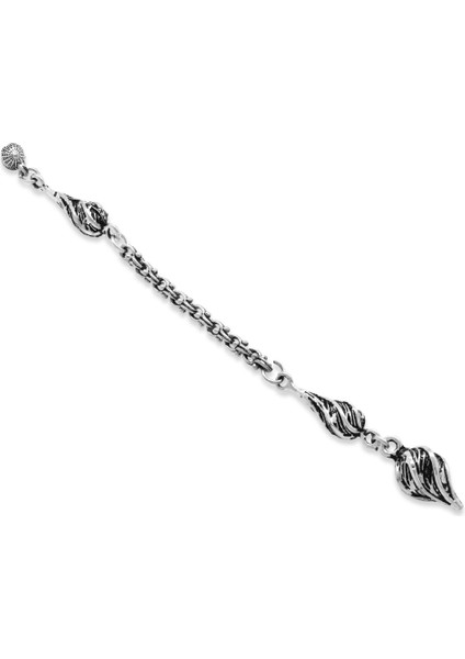 Çeşmi Bülbül Tasarım Silver Renk Arnavut Zincirli Kararmaz Metal Püskül