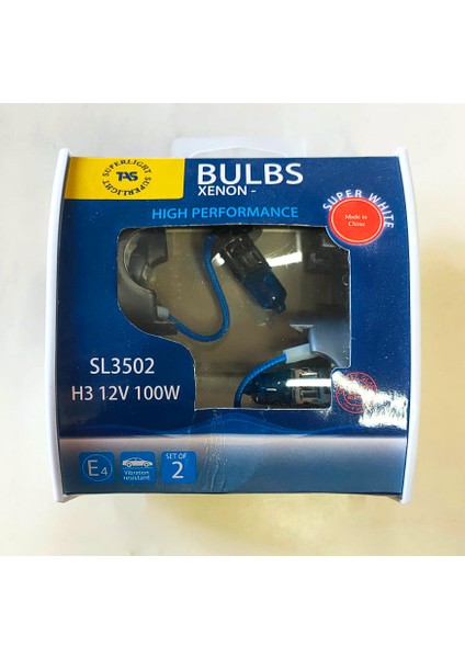 H3 Beyaz Ampul Xenon White 100/90W 2 Adet (1 Takım) SL3502