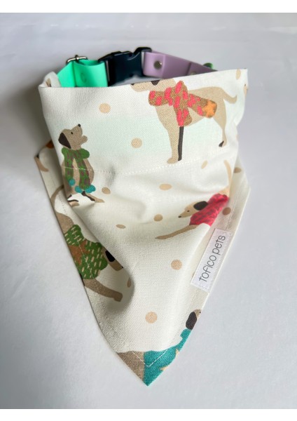 Köpek Desenli Bej Bandana fiyatları