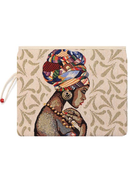 Afro Desen Goblen El Çantası