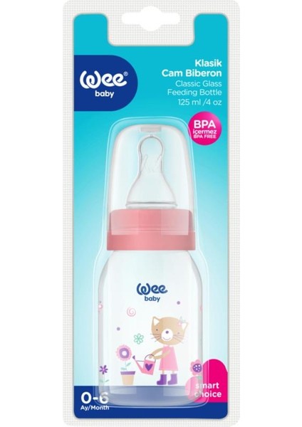 Klasik Cam Biberon Pembe 125ml 877