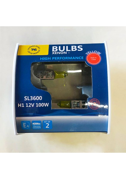 H1 Far Ampulü Xenon Yellow 12V 100W Sarı Işık SL3600 PK22S