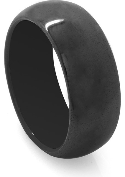 Metalik Gri Renkli Hematit Doğaltaş Erkek Yüzük (16 Ölçü)