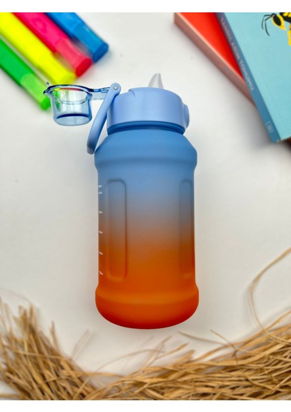 H20 Pipetli Renkli Polikarbon Spor Spor Matara Çocuk Genç Suluk Su Şişesi Suluk Su Şişesi 1000 ml
