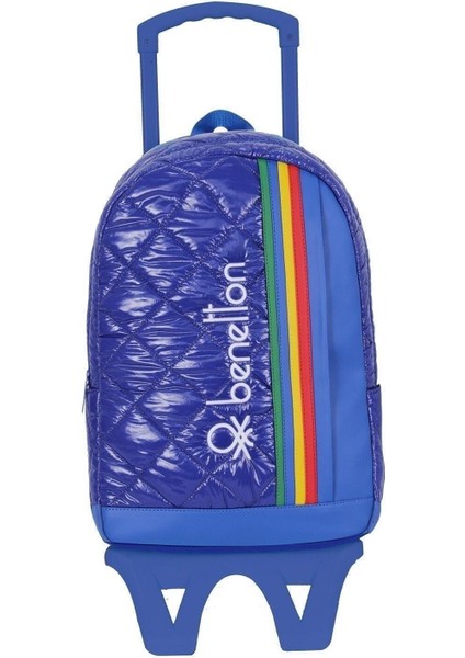 Çekçekli Sırt Çantas Kapitone Saks 70257