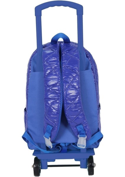 Çekçekli Sırt Çantas Kapitone Saks 70257