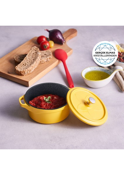 Biodiamond Candy Mini Döküm Tencere 12 cm Sarı