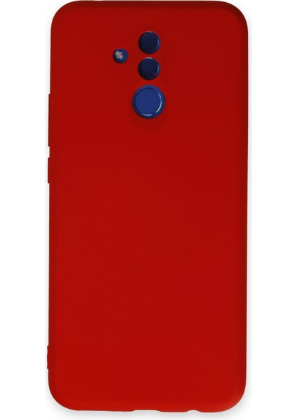 Huawei Mate 20 Lite Kılıf Nano Içi Kadife Silikon - Kırmızı