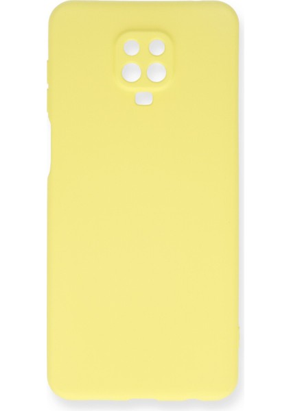 Xiaomi Redmi Note 9 Pro Kılıf Nano Içi Kadife Silikon - Sarı 300099