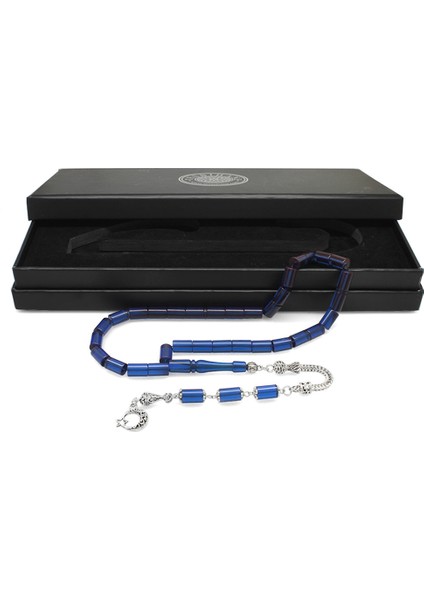 Kararmaz Metal Püsküllü Kesme Kesim Mavi Ateş Kehribar Tesbih fiyatları