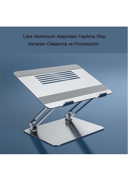 Full Alüminyum Ayarlanabilir MacBook Laptop Standı 10-17 Inç