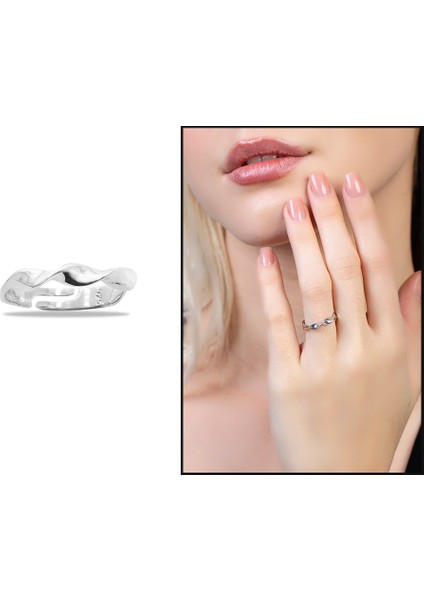 Helezon Tasarım Silver Renk Free Size 925 Ayar Gümüş Kadın Yüzük fiyatları