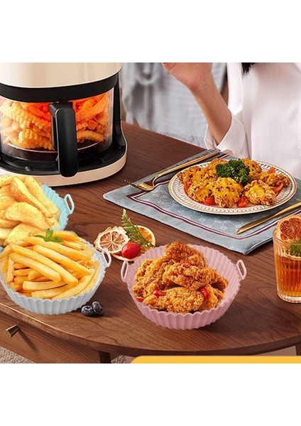 Airfryer Silikon Pişirme Kalıbı Hava Fritözü Kalıbı Airfryer Aksesuar Tüm Modellere Uygundur