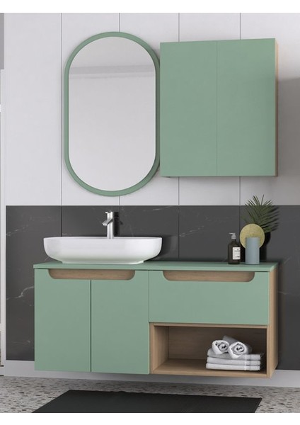 Katia 120 cm Banyo Dolabı Renk Su Yeşili