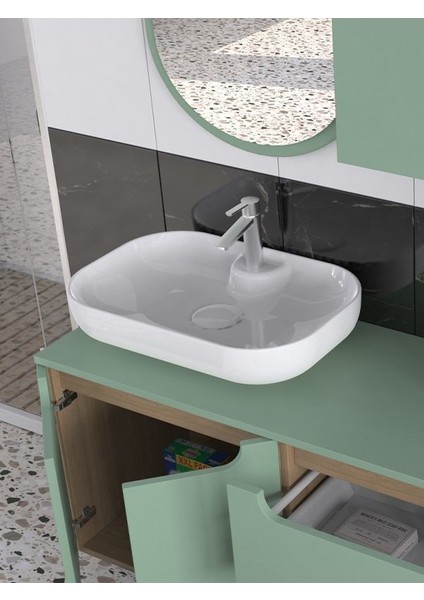 Katia 120 cm Banyo Dolabı Renk Su Yeşili fiyatları