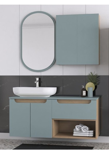 Katia 120 cm Banyo Dolabı Renk Buz Mavisi