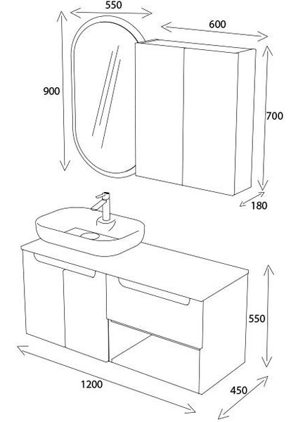 Katia 120 cm Banyo Dolabı Renk Buz Mavisi indirimleri