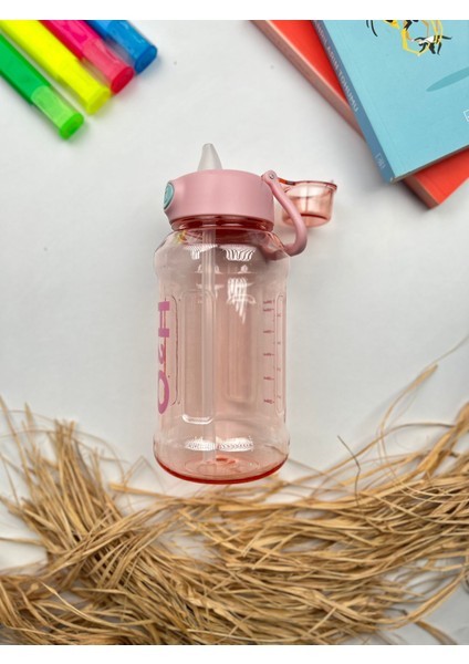H20 Pipetli Renkli Polikarbon Spor Spor Matara Çocuk Genç Suluk Su Şişesi Suluk Su Şişesi 800 ml