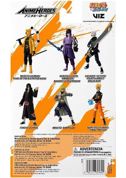 16 cm Anime Heroes Naruto Figürleri - Naruto Uzumaki 36964