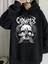 Anime Devil Demon Hoodie Outdoor Gotik Siyah Kapşonlu Sweatshirt Daily 1