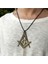 Mason Masonic Harf G Gönye V Pergel Büyük Boy 7cm Siyah Akrilik Kolye Ucu Deri Kayış 1