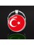 Türkiye Bayrağı Ay Yıldız Anahtarlık Büyüteç Camlı Metal Halka Anahtarlığı 1