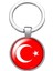 Türkiye Bayrağı Ay Yıldız Anahtarlık Büyüteç Camlı Metal Halka Anahtarlığı 2