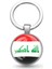 Irak Bayrağı Anahtarlık Iraq Bayrak Gri Kararmaz Metal Halka Anahtarlığı 3