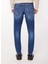 Normal Bel Slim Tapered Erkek Denim Pantolon M1021 009 Medıum Mavi 5