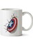 Captain America Shield Kalkan Iki Tarafı Baskılı Kupa Bardak 1