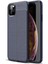 Apple iPhone 11 Pro Max Kılıf Focus Derili Silikon - Lacivert 1
