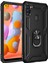 Samsung Galaxy M11 Kılıf Sofya Yüzüklü Silikon Kapak - Siyah 1