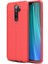 Xiaomi Redmi Note 8 Pro Kılıf Focus Derili Silikon - Kırmızı 1