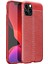 Apple iPhone 12 Pro Max Kılıf Focus Derili Silikon - Kırmızı 1