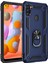 Samsung Galaxy M11 Kılıf Sofya Yüzüklü Silikon Kapak - Lacivert 1